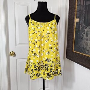CAbi Couple Cami #5735 Mustard Yellow Black Leopard Size Medium